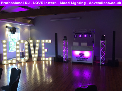 LOVE letter hire for Manchester and Cheshire